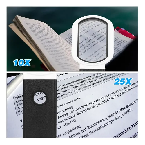 Lupa Plegable Con Luces Led Espejo De Aumento 2 De Mano