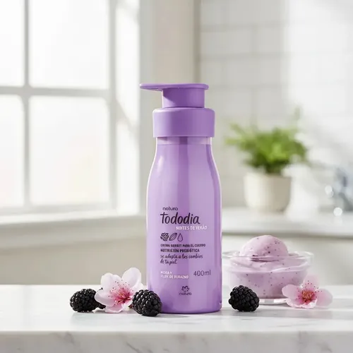 Crema Corporal Mora Flor De Durazno Tododia 400 Ml