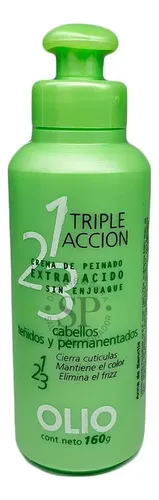 Olio Crema De Peinar Triple Acción S/Enjuague Extra Ácido