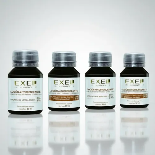 Combo Exel Loción Autobronceante Con Y Sin Color X4