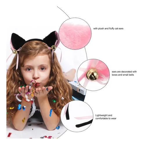 Orejas De Gato Lindas De Pelo Para Niños X2