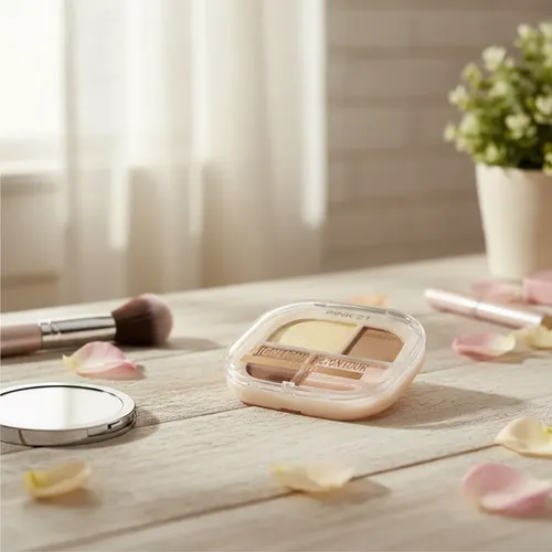 Paleta Iluminador + Contorno En Polvo Pink 21 Highlighter