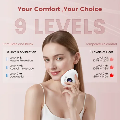 Masajeador Facial Eléctrico Gua Sha De 9 Velocidades.