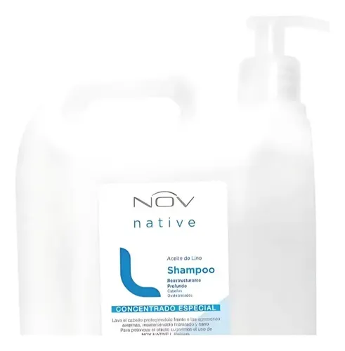 Shampoo Reestructurante Profundo Aceite De Lino Nov X 1900ml