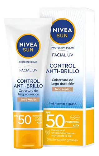 Protector Solar Facial Nivea Anti-brillo Fps50 Tono Medio