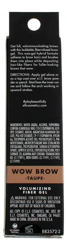 Gel Para Cejas E.l.f. Cosmetics Wow, Con Fibras, Tono Taupe,