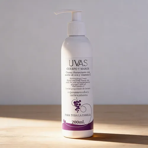 Crema Humectante Cuerpo Manos Uva Anti Age Vitamina E 200ml