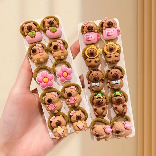 20 Coleteros Carpincho 1pc Niñas Regalo 20 Ligas Para El Cabello #3 Riscas