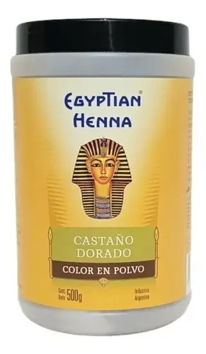 Egyptian Henna Matizador Polvo X 500 Tono Castaño dorado