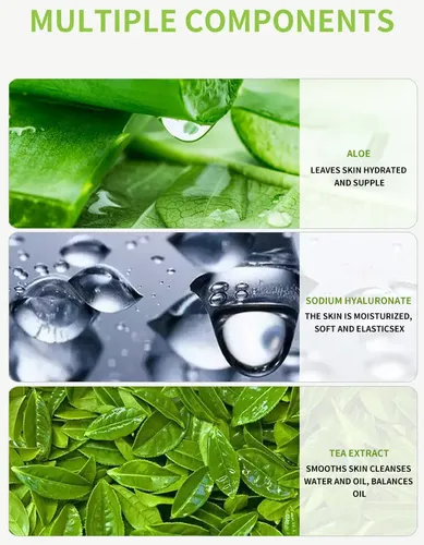 / Gel Esfoliante Suave De Aloe Vera Para Limpeza Profunda /,