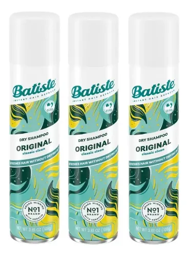3 Shampoo Seco Batiste Original Lavado Sin Agua En Aerosol