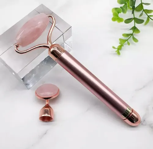 Roller Rodillo Facial De Cuarzo Vibratorio Premium Jade