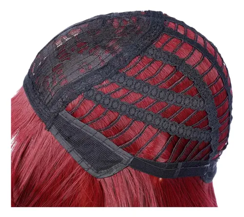 Peluca De Pelo Largo Y Liso Para Mujer, Color Rojo C11
