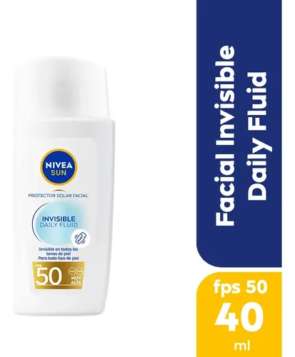 Protector Solar Facial Nivea Sun Invisible Daily Fluid 40ml