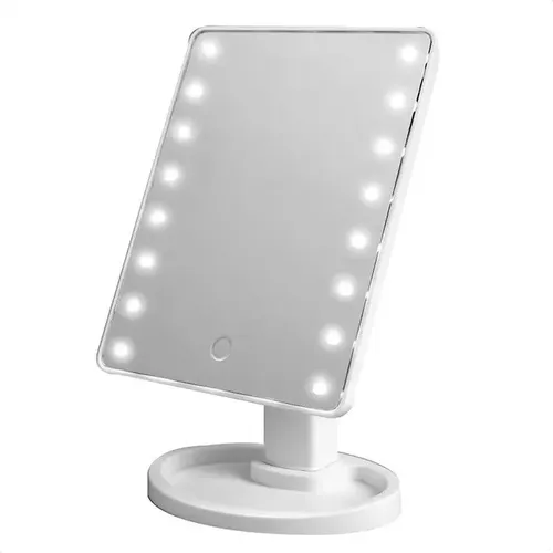 Espejo Led Maquillaje Touch Usb Luz Pie Regulable 360 Tactil