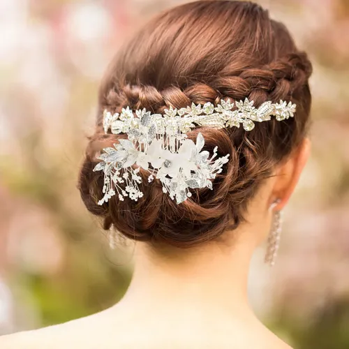 Peineta Para Novia, Joyería Elegante Para El Cabello De Novi