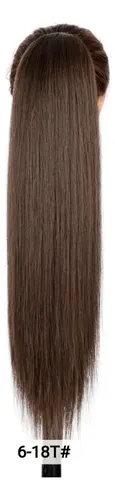 Extensiones De Cabello Humanizado Taurina Estilo Extensiones, 6/18t Castaño Claro De 70cm – 1 Mecha Por Paquete