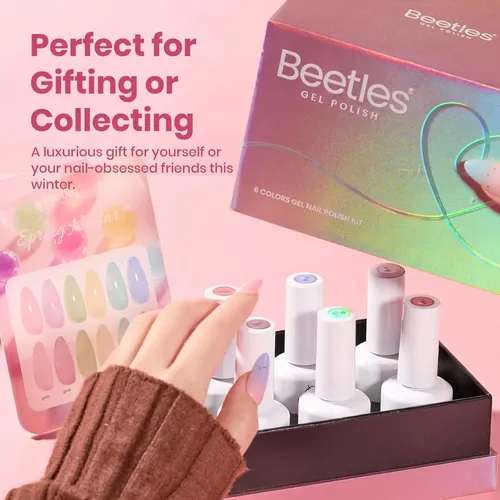 Set Esmaltes Gel Beetles Spring Nectar 6 Colores Pastel 15ml