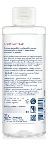 Dermaglos Agua Micelar 6 En 1 Desmaquillante X 400 Ml