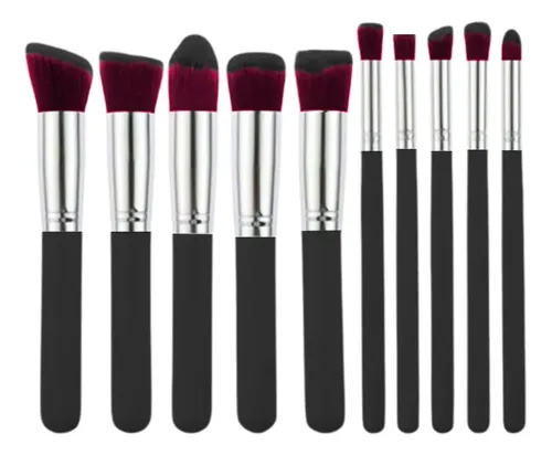 Set Brochas Kabuki Pinceles Fibra Dual
