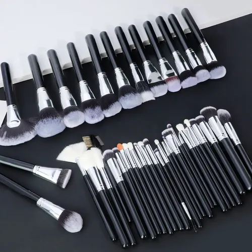 Juego De 40 Broches De Maquillaje De Alta Gama, Brochas Suel