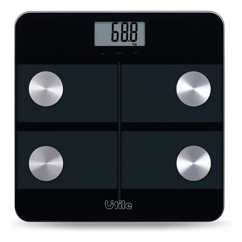 Balanza Digital Baño Personal 150 Kg Grasa Corporaral Utile Negro