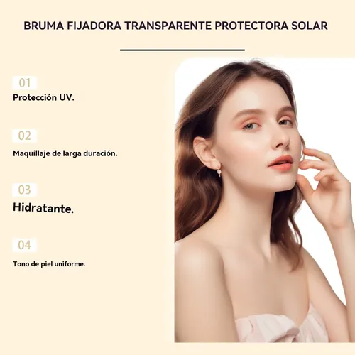 Spray Protector Hidratante Fijador Maquillaje,75ml,3unidad