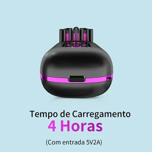 Cepillo Alisador Portátil Inalámbrico Iónico Lcd Black