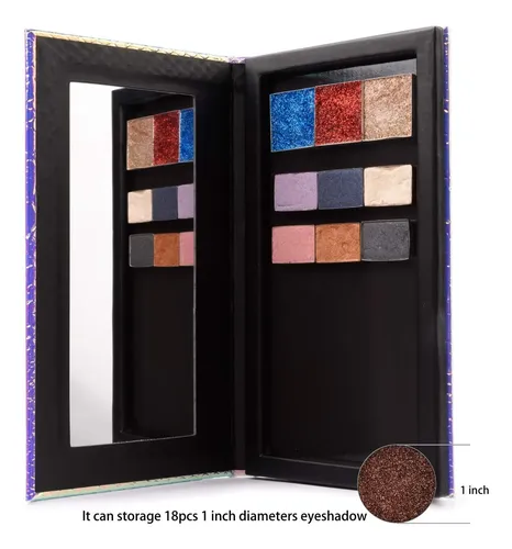 Paleta Maquillaje Magnética Sirena Con Espejo Y Stickers