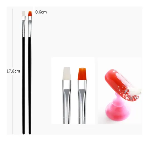 Pincel For Decoración De Uñas, 15 Unidades, Kit Tips Gel