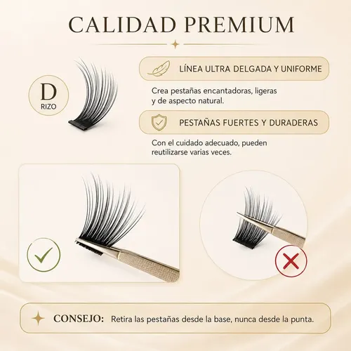 Kit Extensiones De Pestañas Diy Gollee Con Pegamento