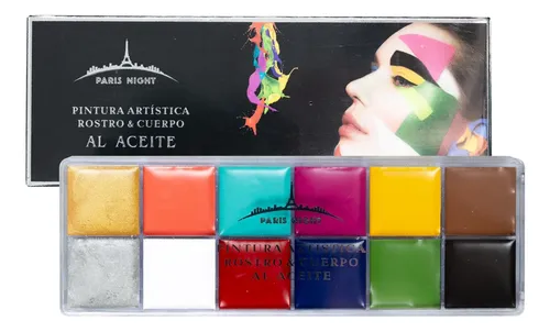 Paleta Maquillaje Artístico Cremoso Al Aceite Paris Night