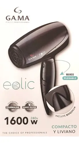 Secador De Pelo Gama Eolic 1600w Con Mango Plegable