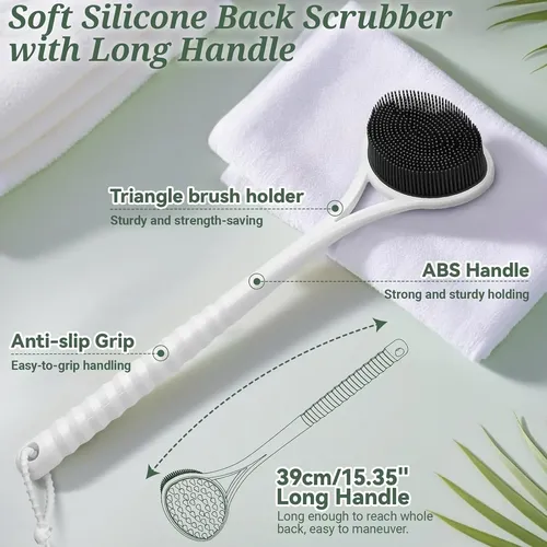 Set 4 Exfoliantes Silicona Negro Para Cuerpo Y Rostro