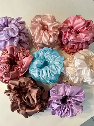 Scrunchies Saten Surtidas-pack X 100 Unidades, Mayorista