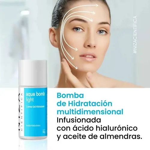 Crema Gel Hidratante Niza Aqua Bomb 50g Ácido Hialurónico Sin Parabenos