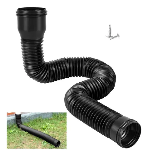 2 Extensiones De Desagüe Para Canalones De Lluvia, Color Neg