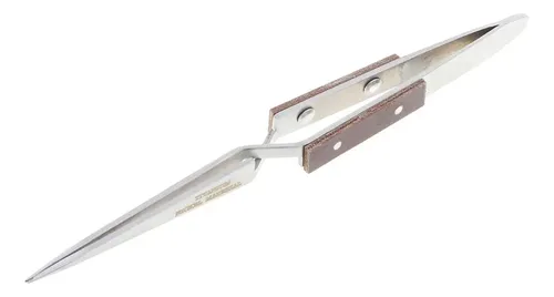 Herramienta Antiestática Plateada Para Cejas Con Punta En