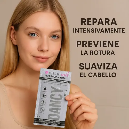 Mascara Capilar Caja X12 Sobres Dancy Reparacion Total Con K