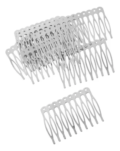 Peineta Para El Pelo Diy, 5,6 Cm, Plateada, 5,6 Cm, Plateada