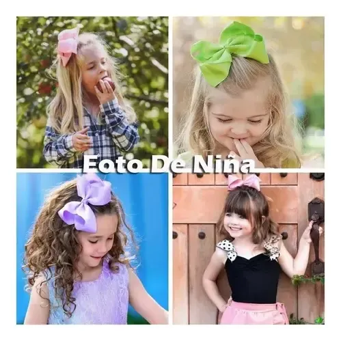 Broches Cabello Con Grande Moño Para Bebés Niñas 20 Pz Vistoso