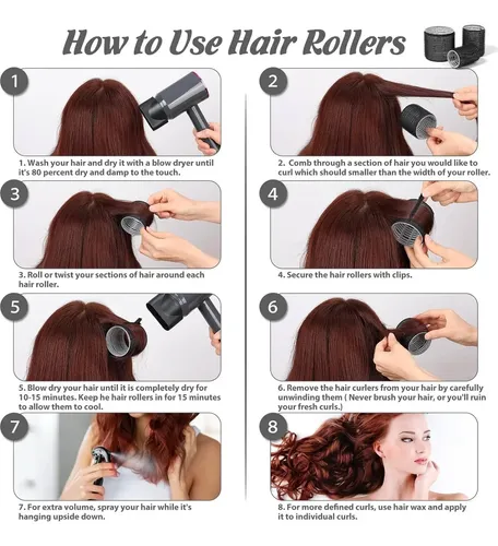 Juego De 50 Rulos Autoadhesivos Tidponra Para Cabello