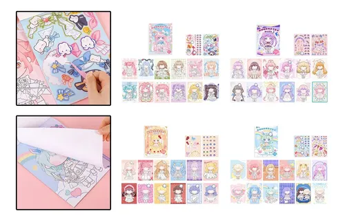 4 Pegatinas Para Niños, Libro De Cara Para Niños, Estilo F