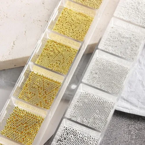 Nail Caviar Beads 3d Con Micrometal Para Decoración De Uñas