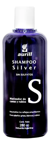 Shampoo Silver Aurill Matizador De Canas Y Rubios 280 ml