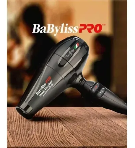 Secador De Pelo Babylisspro Nano Titanium Portofino 6600 Color Negro