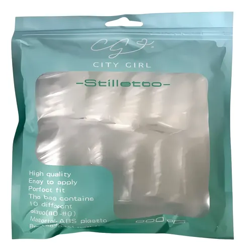 Tips Soft Gel Press On Uñas Bolsa City Girl 600u
