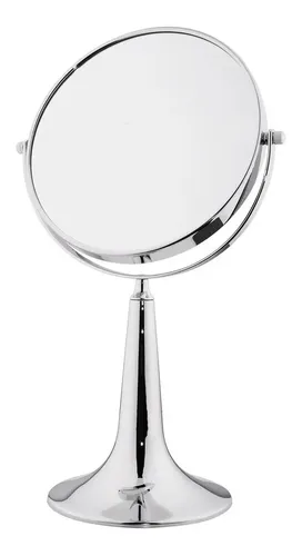 Espejo Maquillaje Aumento X5 Doble Faz Base 20cm Vip
