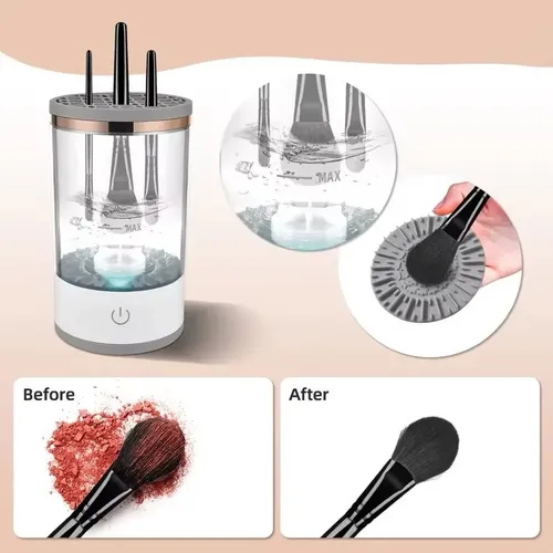 Limpiador Brochas Pinceles Maquillaje Eléctrico Usb Make Up
