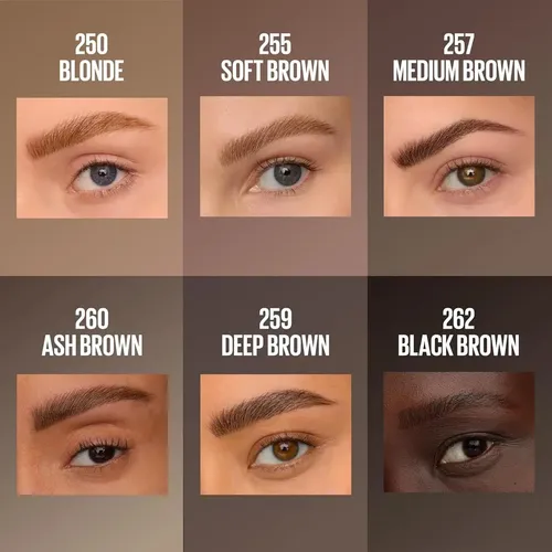 Lapiz Y Fibra De Gel Para Cejas Maybelline Brow Inserts Marrón Oscuro